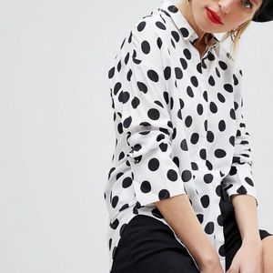 Polka Dot Button Up Shirt